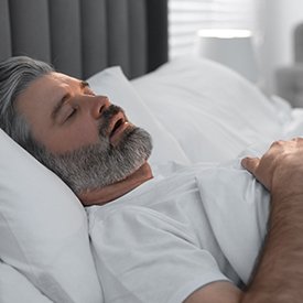 a patient sleeping comfortably despite their sleep apnea