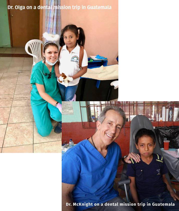 Dr. McKnight and Dr. Olga with patient on mission trip